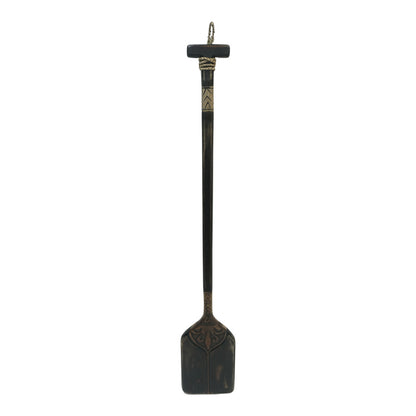 Wall decorative paddle Boon Inart mahogany wood in black-natural color 20χ3x120cm