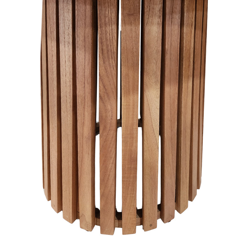 Kenda I mindi wood table in natural shade D120x75cm