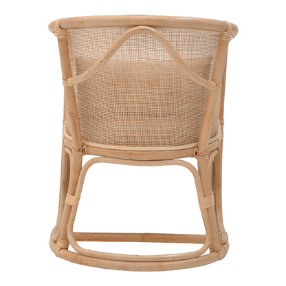 Querke armchair pakoworld natural color rattan pe-beige cushion 57x64x76cm