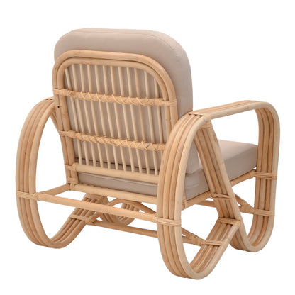 Relmine armchair pakoworld natural color rattan pe-beige cushion 71x75x80cm