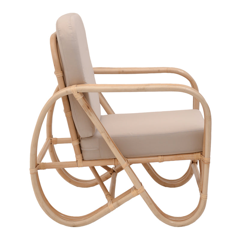 Relmine armchair pakoworld natural color rattan pe-beige cushion 71x75x80cm