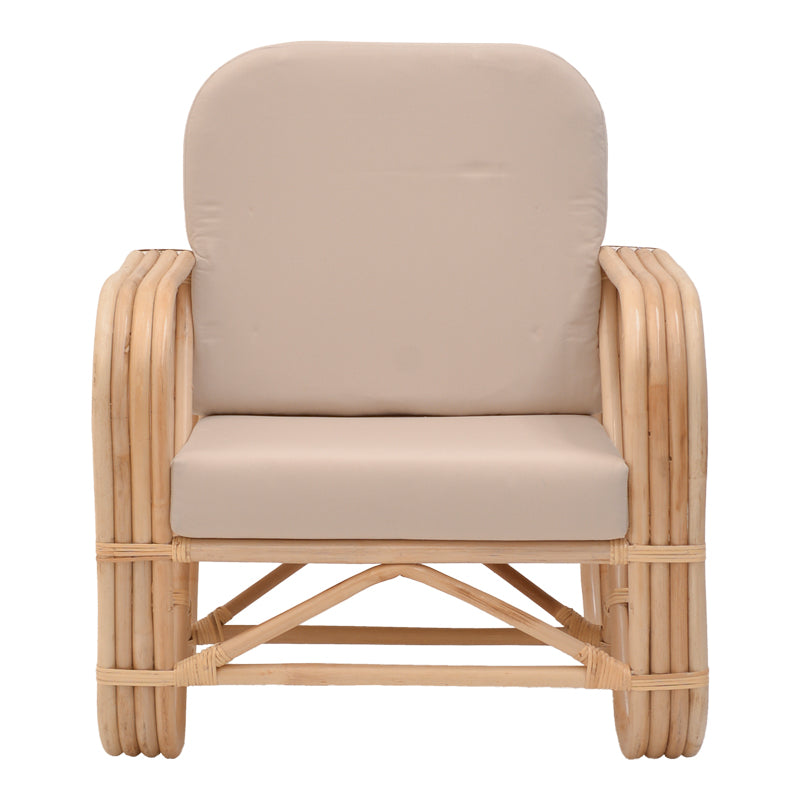 Relmine armchair pakoworld natural color rattan pe-beige cushion 71x75x80cm
