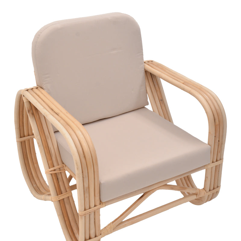 Relmine armchair pakoworld natural color rattan pe-beige cushion 71x75x80cm
