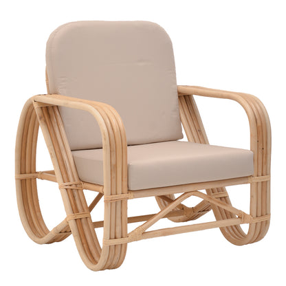Relmine armchair pakoworld natural color rattan pe-beige cushion 71x75x80cm