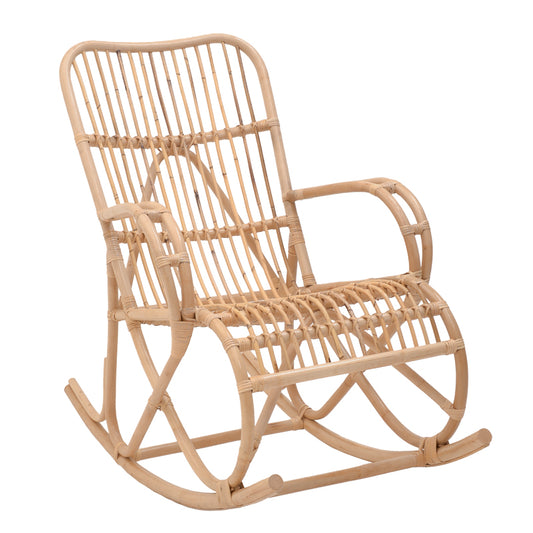 Rocking chair Cormeny pakoworld natural color rattan pe 108x71x103cm