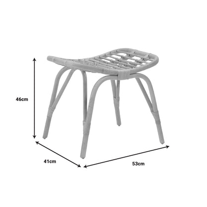 Vrebor stool pakoworld rattan pe in natural color 53x41x46cm