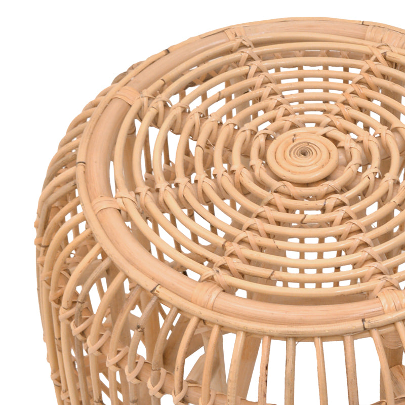 Rajesty pakoworld stool rattan pe in natural color D60x46cm
