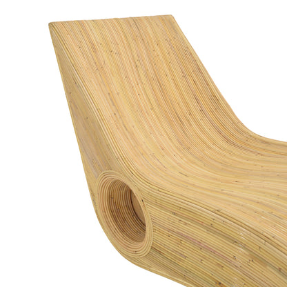 Kyrilete armchair-lounger pakoworld rattan in natural shade 67x150x90cm