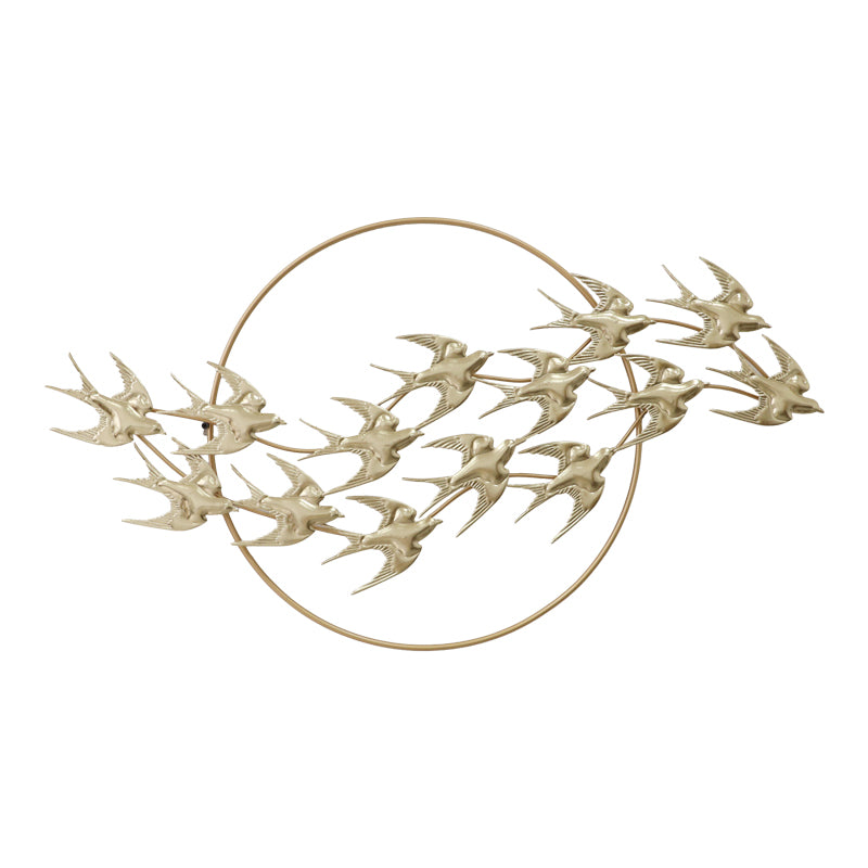 Wall decoration Elzy Inart metal in gold shade 87x49x4cm