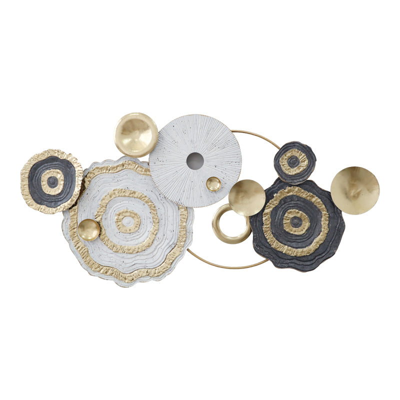 Melin Inart metal wall decoration in gold-white-black shade 127.5x63x6cm