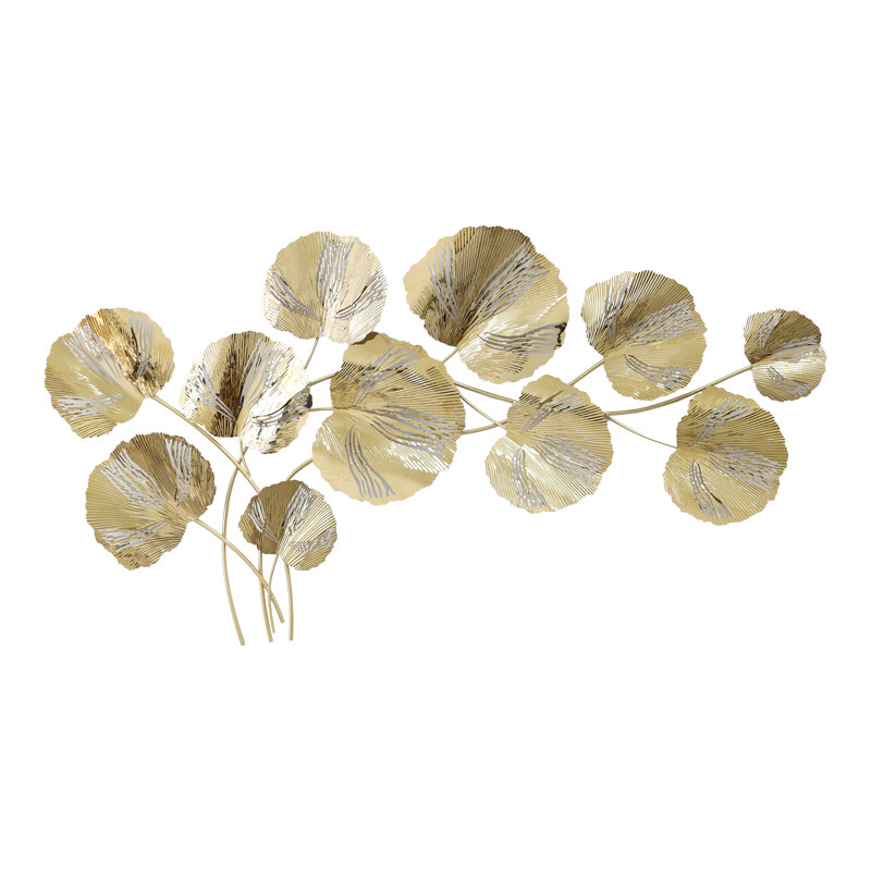 Wall decoration Fleur Inart metal in gold 131x68.5x6cm