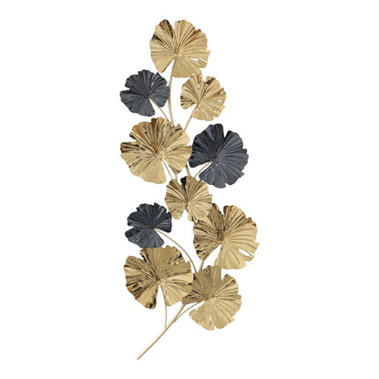 Wall decoration Patrick Inart metal in gold-black shade 59x132x5.5cm