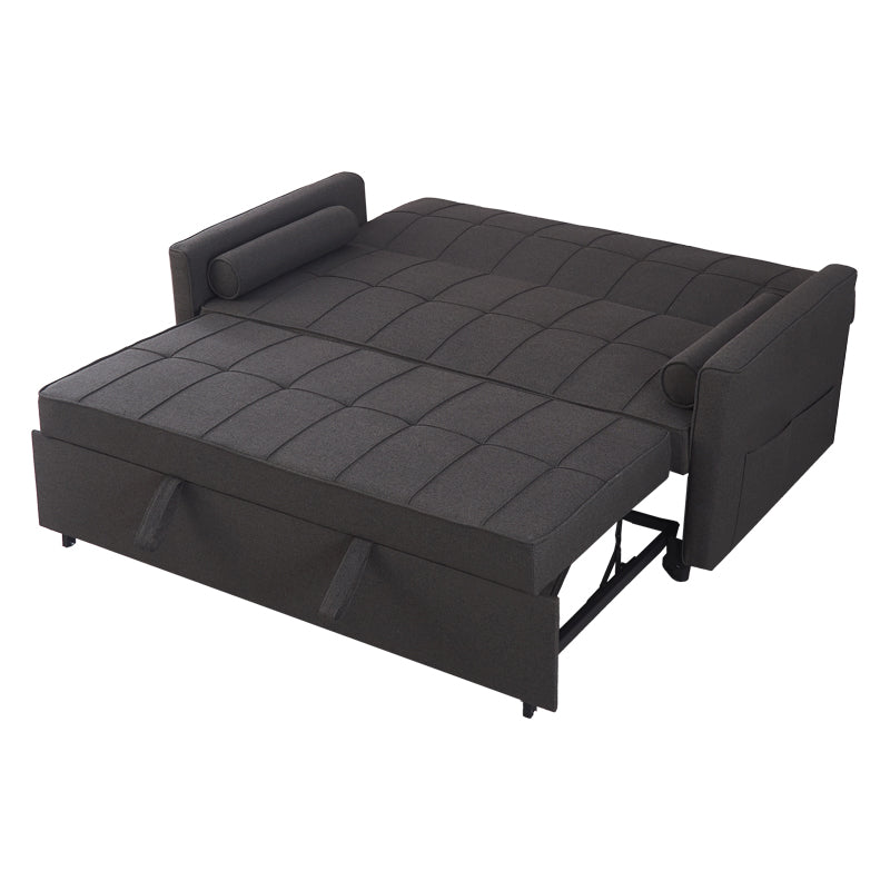 Sofa-bed Jursy pakoworld charcoal fabric 170x91x90cm