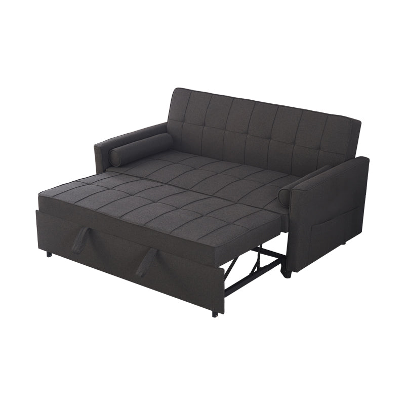 Sofa-bed Jursy pakoworld charcoal fabric 170x91x90cm