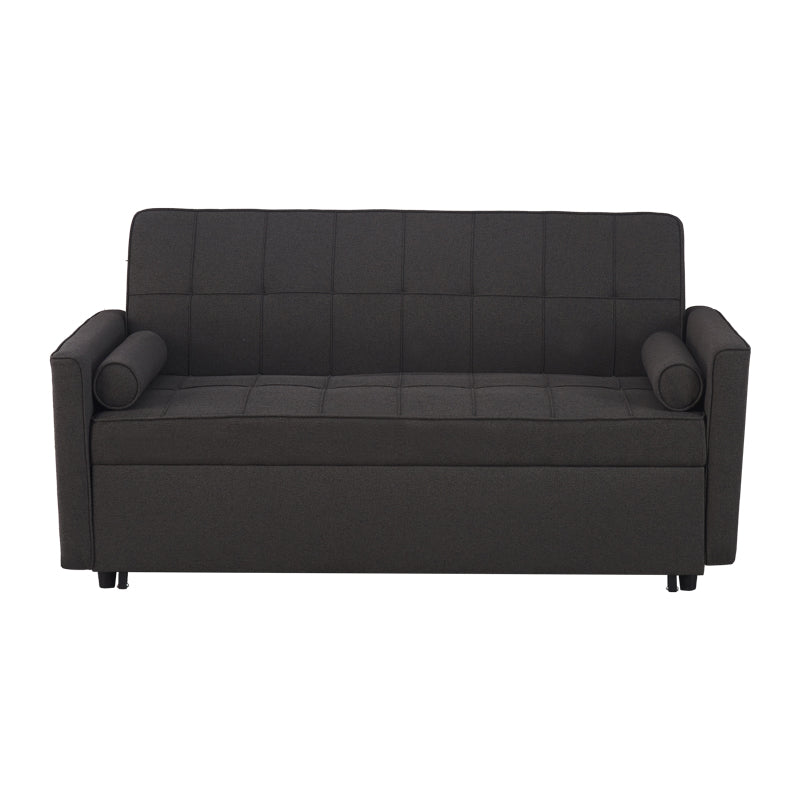 Sofa-bed Jursy pakoworld charcoal fabric 170x91x90cm