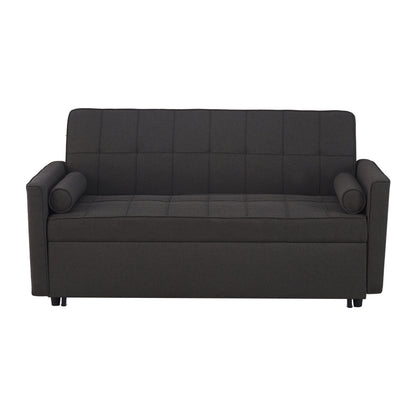 Sofa-bed Jursy pakoworld charcoal fabric 170x91x90cm