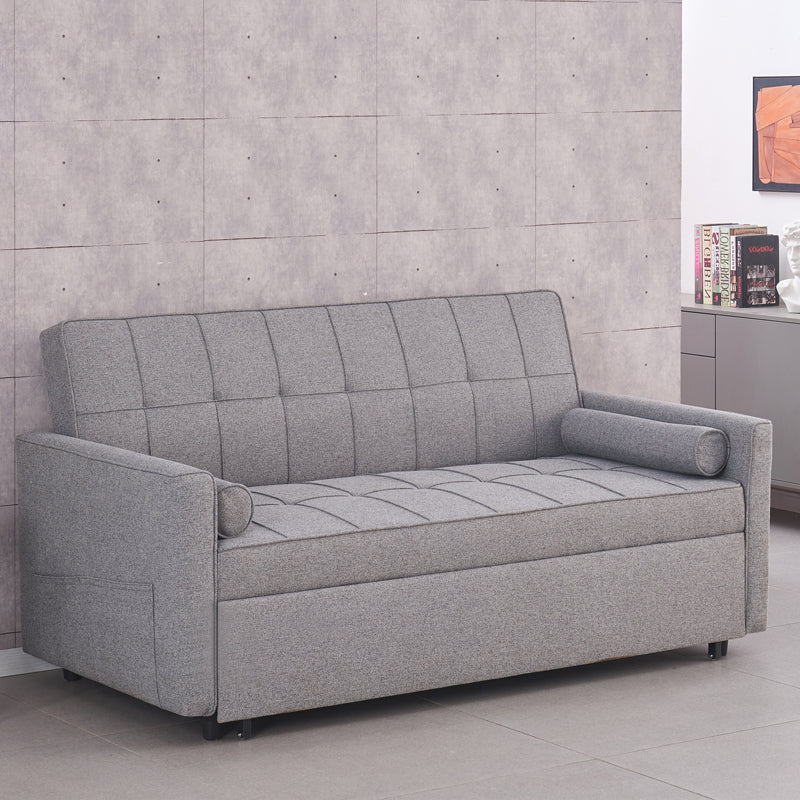 Sofa-bed Jursy pakoworld gray fabric 170x91x90cm