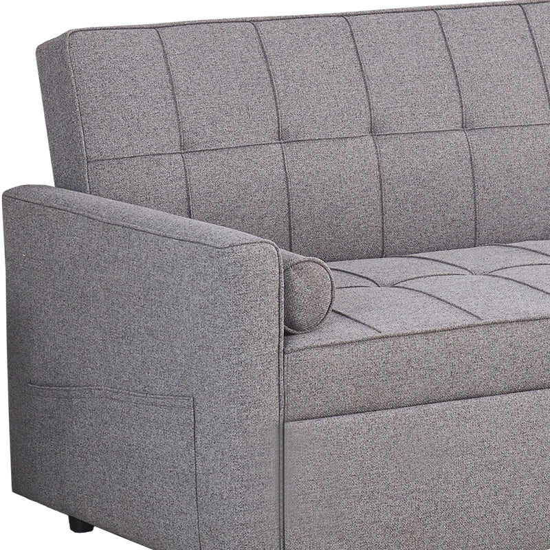 Sofa-bed Jursy pakoworld gray fabric 170x91x90cm