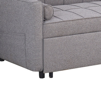 Sofa-bed Jursy pakoworld gray fabric 170x91x90cm