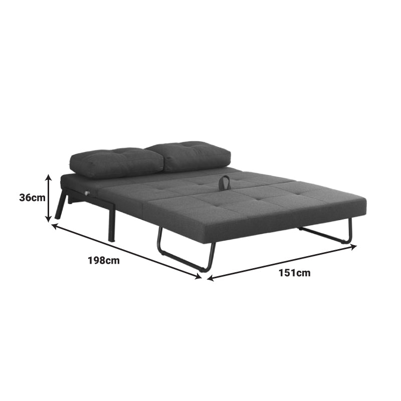 Sofa-bed Hafrene pakoworld anthracite fabric 151x94x71cm