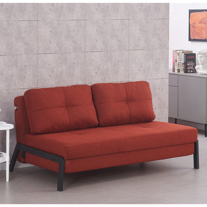 Sofa-bed Hafrene pakoworld orange fabric 151x94x71cm