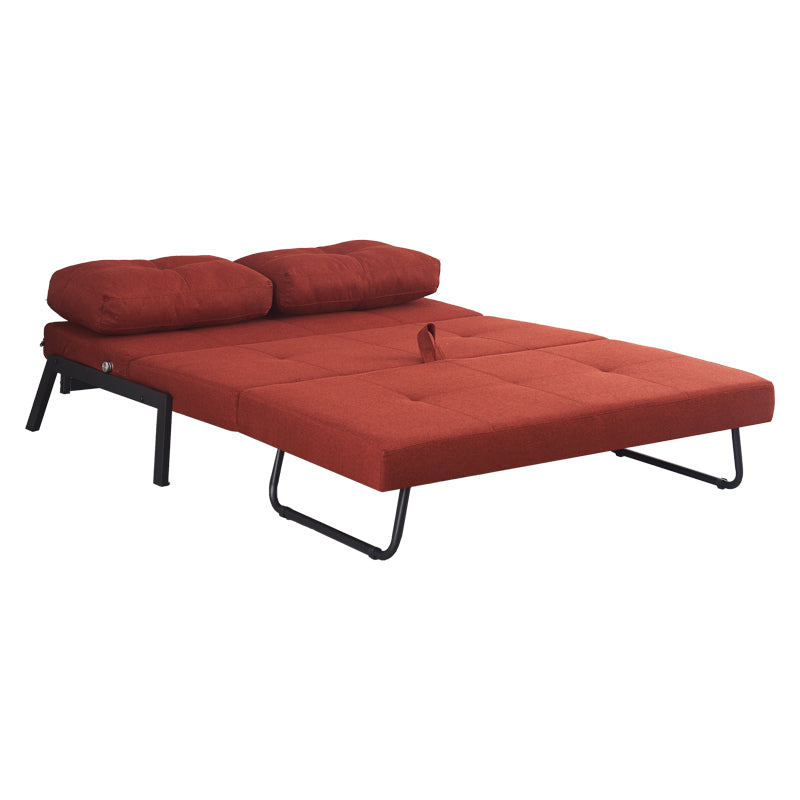 Sofa-bed Hafrene pakoworld orange fabric 151x94x71cm