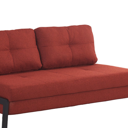 Sofa-bed Hafrene pakoworld orange fabric 151x94x71cm