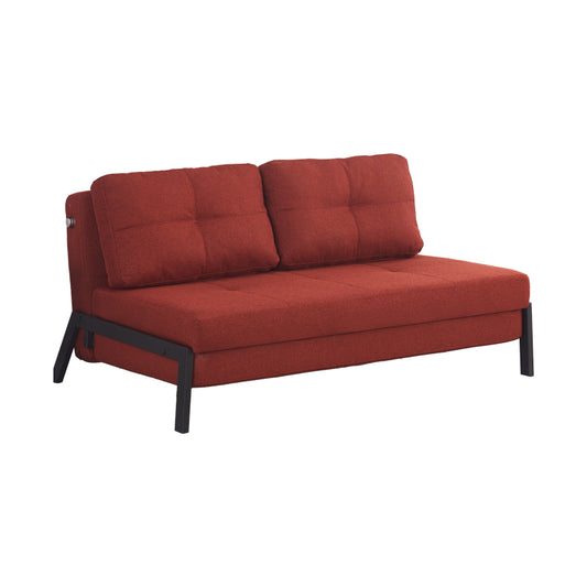 Sofa-bed Hafrene pakoworld orange fabric 151x94x71cm