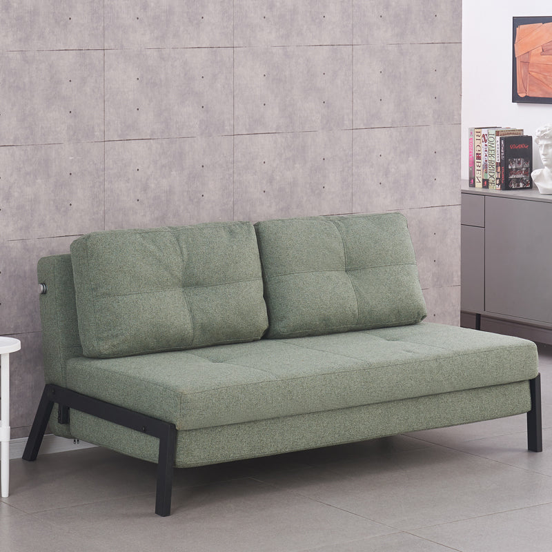 Sofa-bed Hafrene pakoworld light green fabric 151x94x71cm