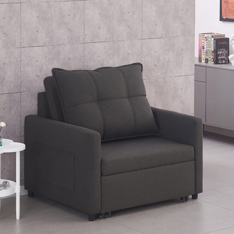 Sofa-bed Barzene pakoworld anthracite fabric 96x83x75cm