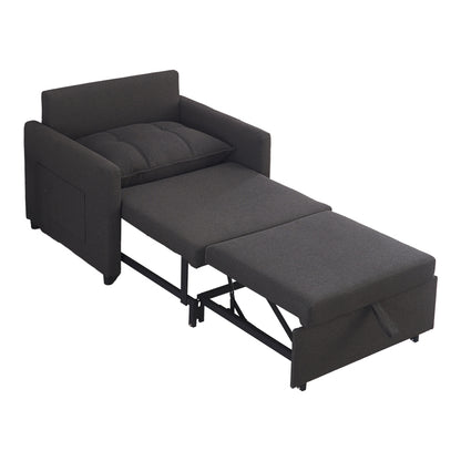 Sofa-bed Barzene pakoworld anthracite fabric 96x83x75cm