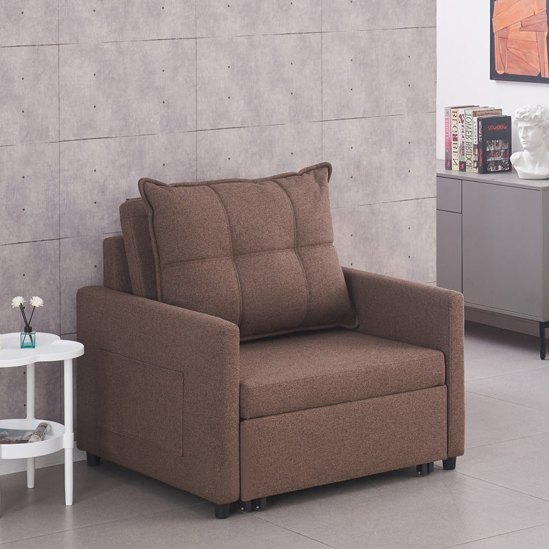 Barzene sofa-bed pakoworld brown fabric 96x83x75cm