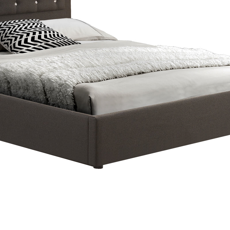 Double bed with storage space Majore pakoworld anthracite fabric 160x200cm
