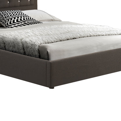 Double bed with storage space Majore pakoworld anthracite fabric 160x200cm