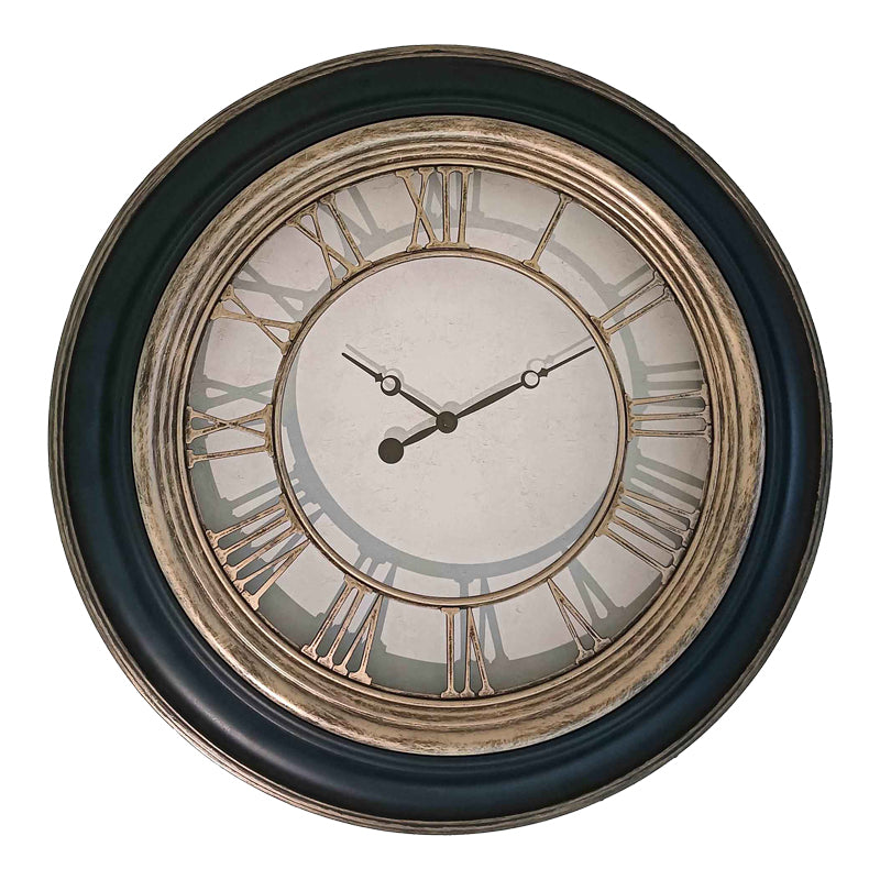 Nopla Inart wall clock in antique black and gold tone D60.2x5.6cm