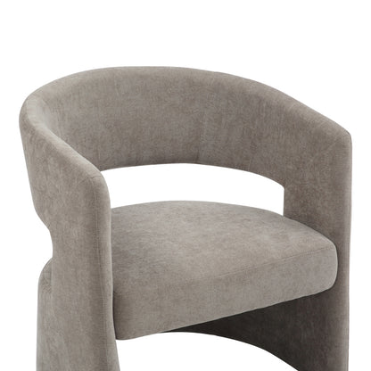 Leicy pakoworld fabric armchair in gray-beige shade 69x63x76.5cm