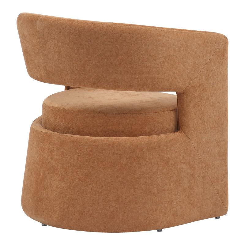 Armchair Leicy pakoworld fabric in brown shade 69x63x76.5cm
