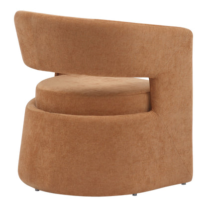 Armchair Leicy pakoworld fabric in brown shade 69x63x76.5cm