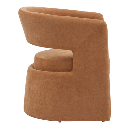 Armchair Leicy pakoworld fabric in brown shade 69x63x76.5cm