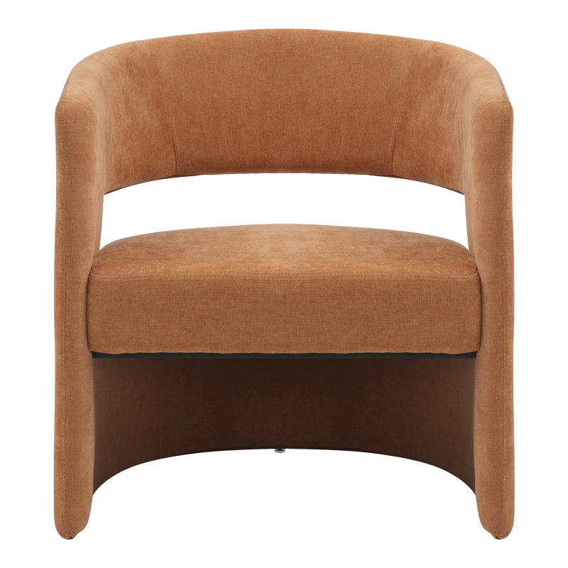 Armchair Leicy pakoworld fabric in brown shade 69x63x76.5cm