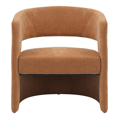 Armchair Leicy pakoworld fabric in brown shade 69x63x76.5cm