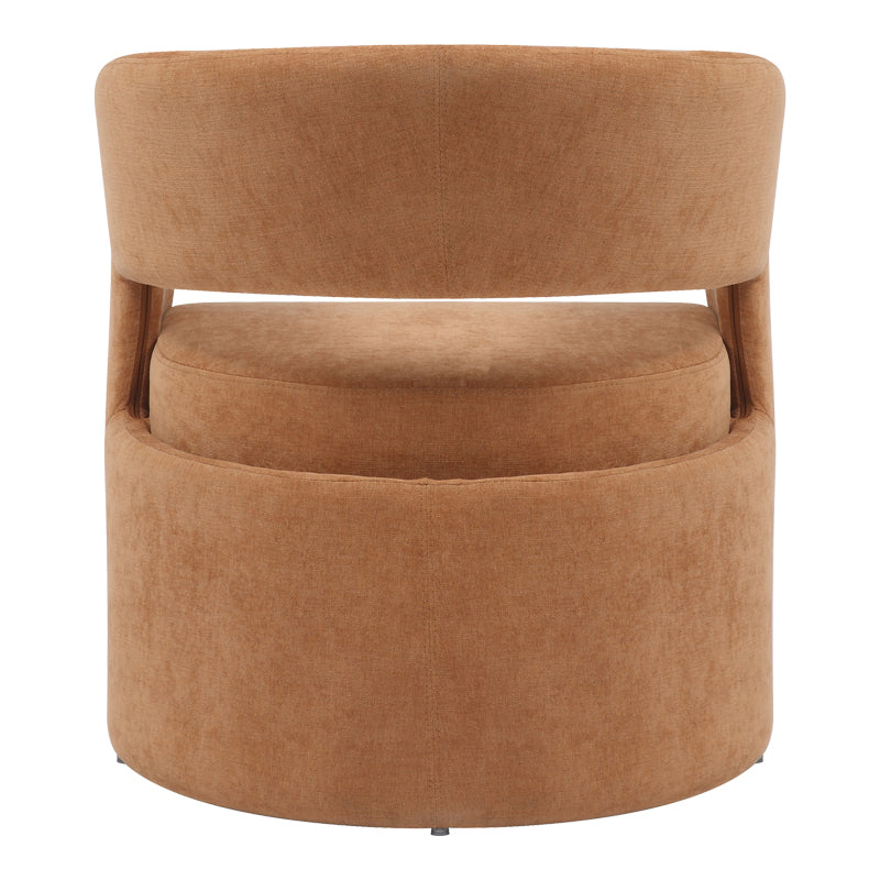Armchair Leicy pakoworld fabric in brown shade 69x63x76.5cm