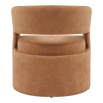 Armchair Leicy pakoworld fabric in brown shade 69x63x76.5cm