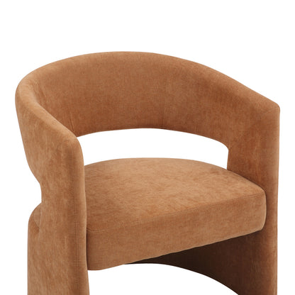 Armchair Leicy pakoworld fabric in brown shade 69x63x76.5cm