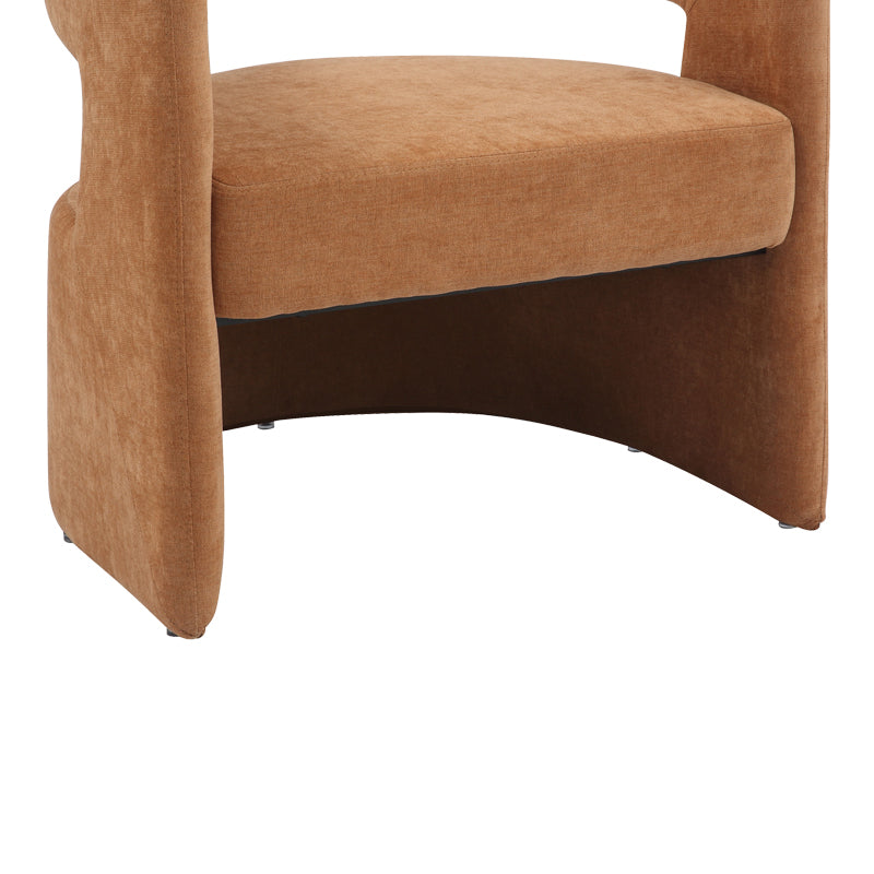 Armchair Leicy pakoworld fabric in brown shade 69x63x76.5cm