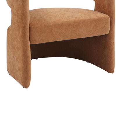 Armchair Leicy pakoworld fabric in brown shade 69x63x76.5cm