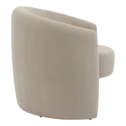 Barken armchair pakoworld fabric in beige shade 77x74.5x73cm