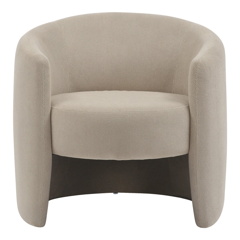 Barken armchair pakoworld fabric in beige shade 77x74.5x73cm