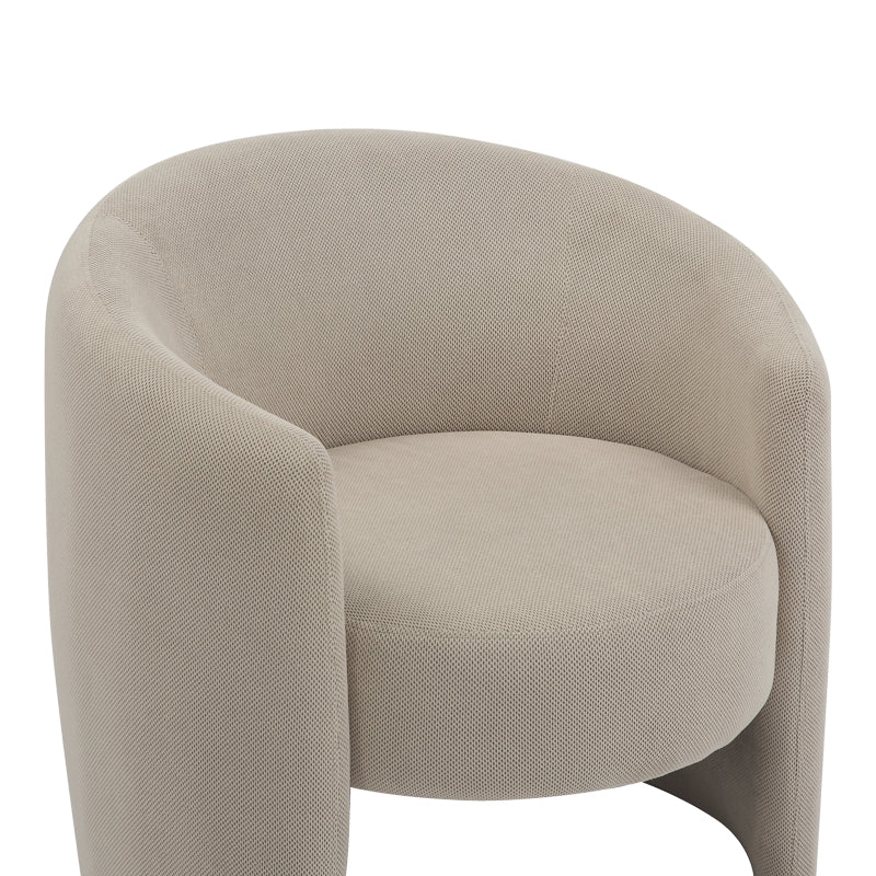 Barken armchair pakoworld fabric in beige shade 77x74.5x73cm