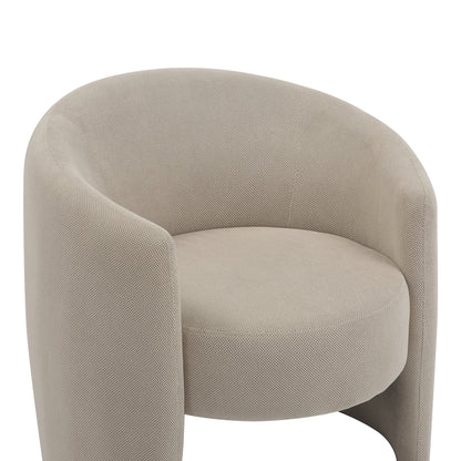 Barken armchair pakoworld fabric in beige shade 77x74.5x73cm